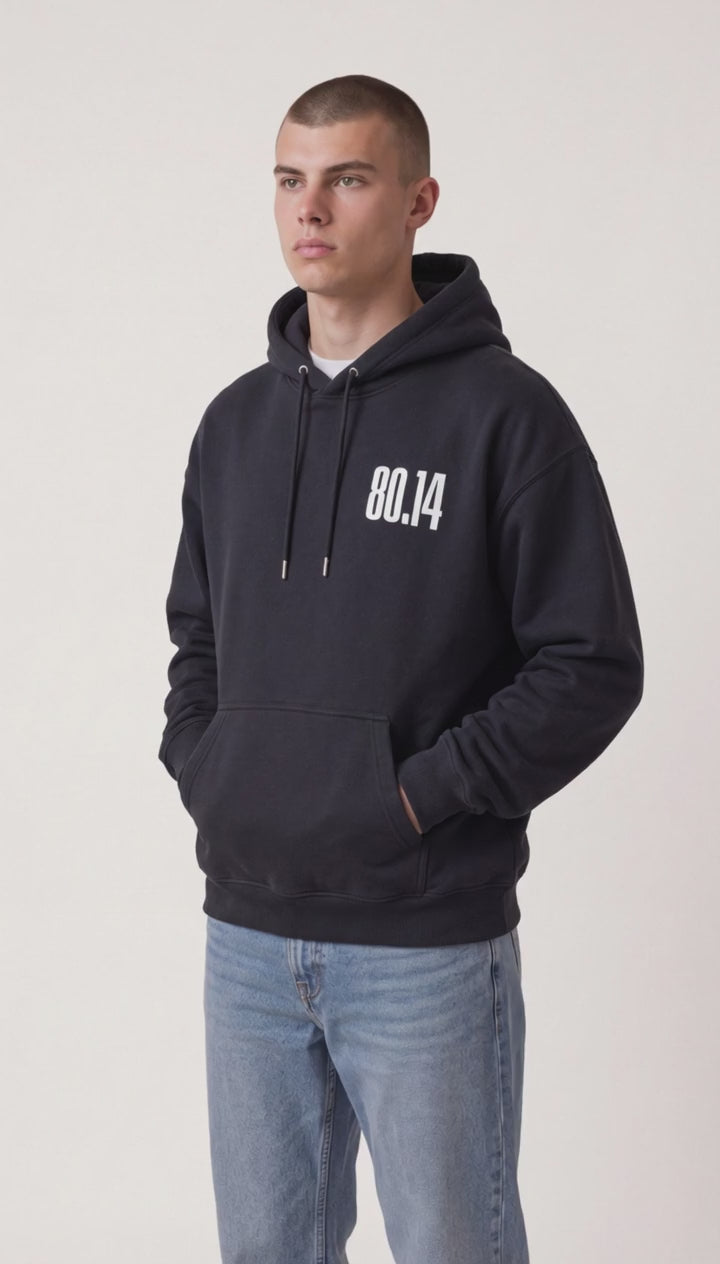 EIGHTY FOURTEEN Essential Hoodie – Black